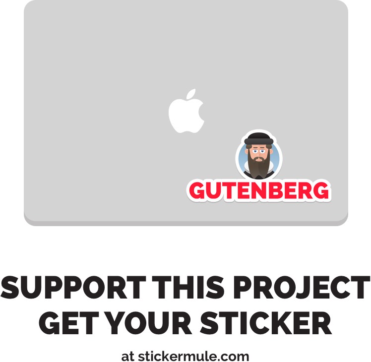 Gutenberg Sticker
